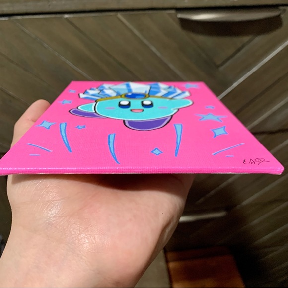 Ice Kirby Canvas Painting 5x7 - Picture 3 of 7